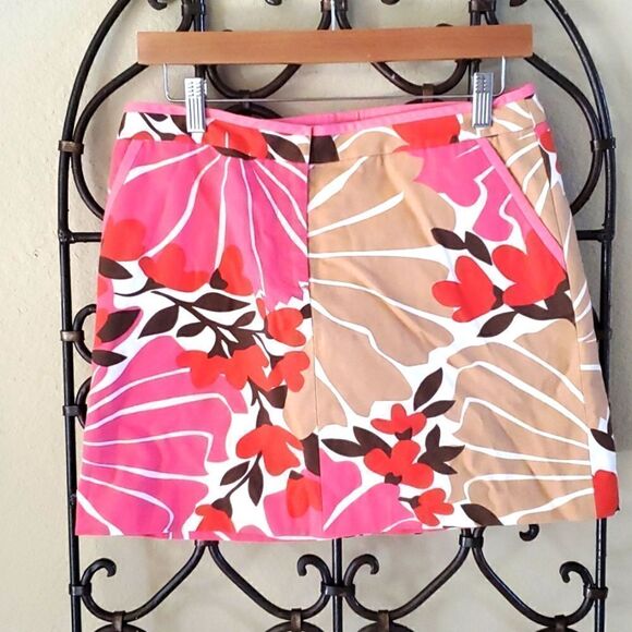 J. CREW Floral Cotton Skirt - Size 6 - Picture 1 of 6